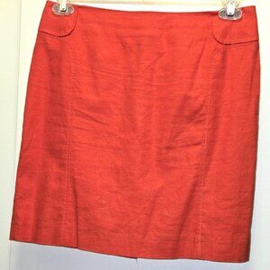 New York & Company Women's Red Stitching Stretch Mini Skirt Size 4
